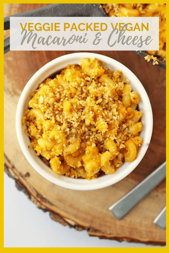 Your kids are going to love this vegan Baked Macaroni and Cheese. It is a healthy twist on a classic comfort food. Made with a vegetable-stuffed cheesy sauce and topped with herbed bread crumbs, this meal is a keeper! 