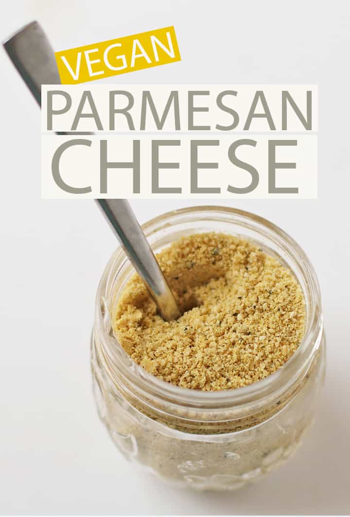 Make your own Vegan Parmesan Cheese at home with just 5 simple ingredients for a salty and savory cheese to sprinkle on everything. A quick and easy nut-based cheese. #vegan #vegetarian #cheese #vegancheese #recipes #mydarlingvegan