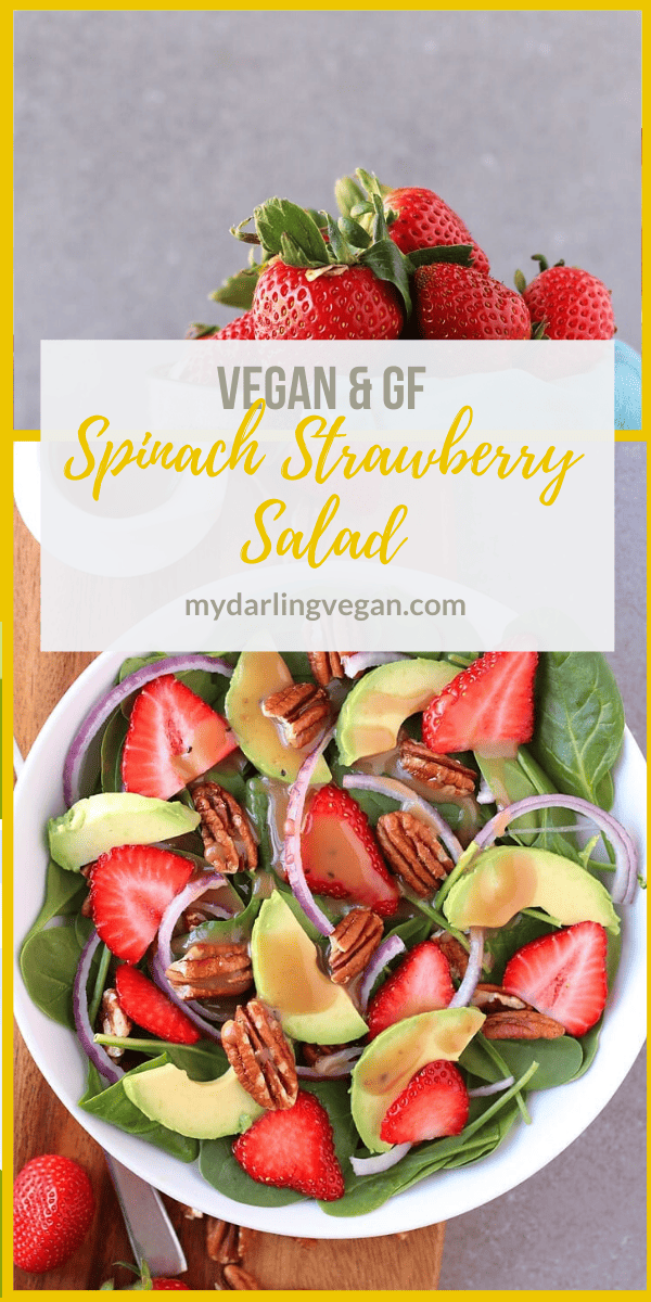 Strawberry Spinach Salad w/ Avocado | My Darling Vegan