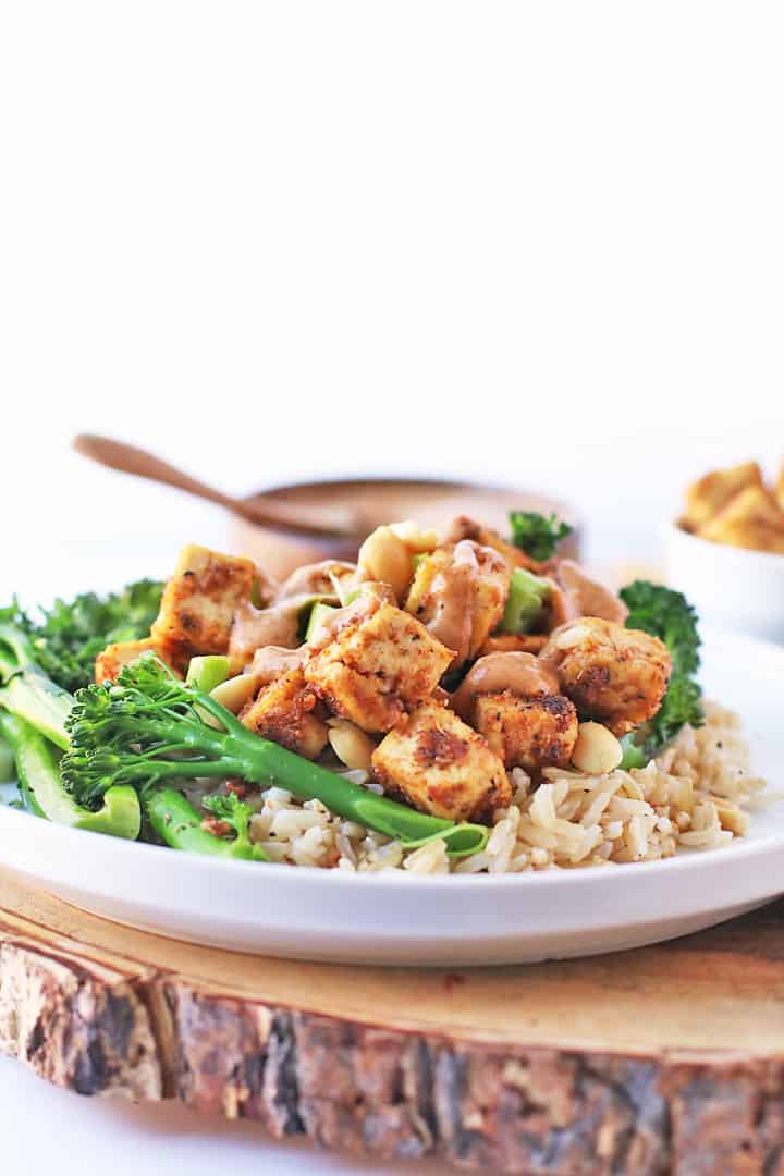 Tofu with Peanut Sauce | My Darling Vegan