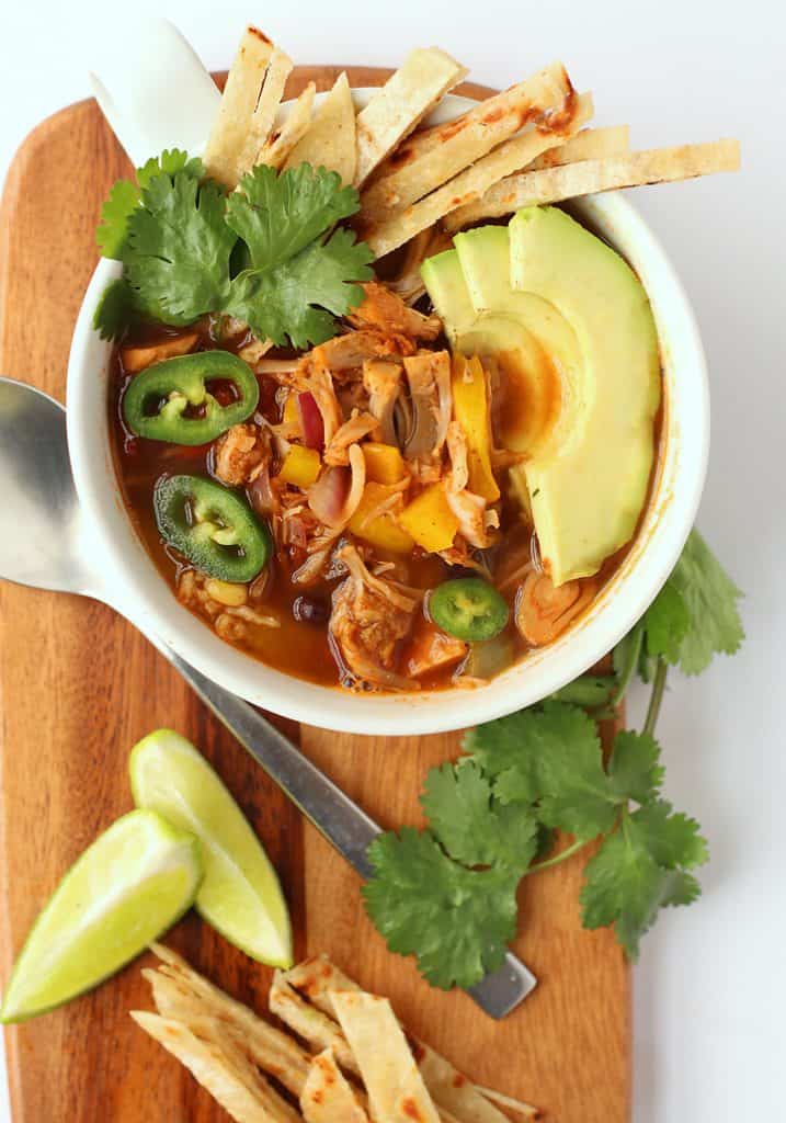 Vegan Tortilla Soup with Jackfruit