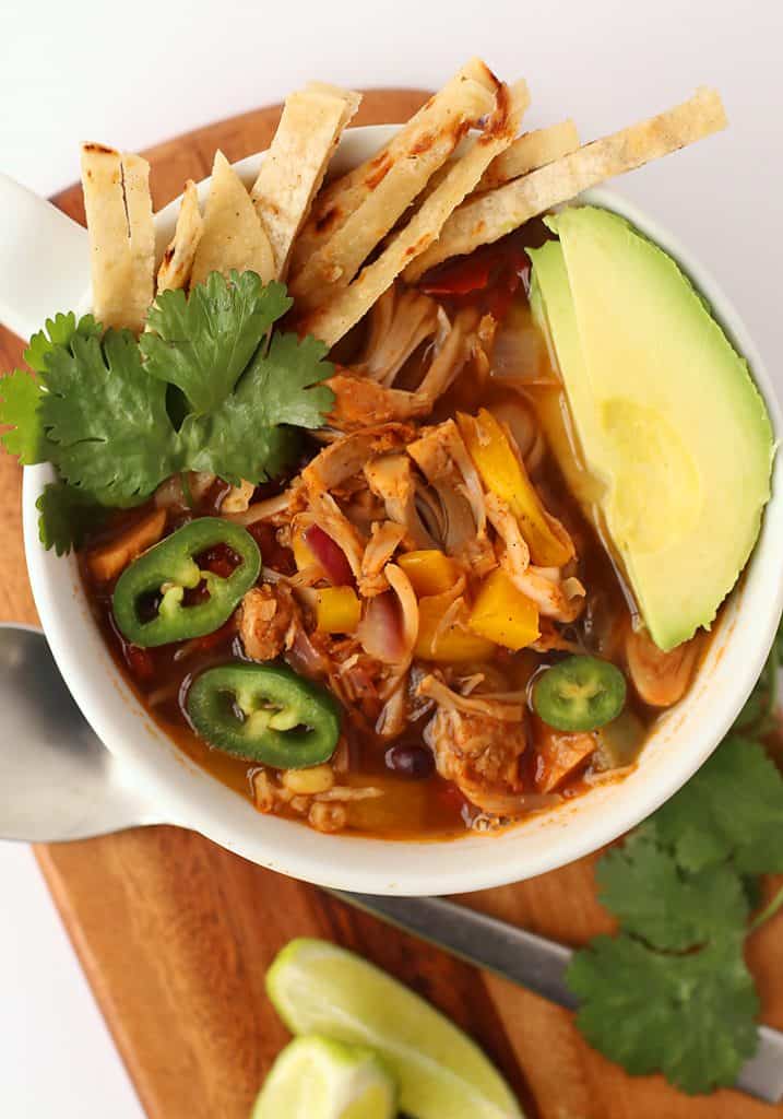 Instant Pot Vegan Tortilla Soup with Jackfruit - Plant Based