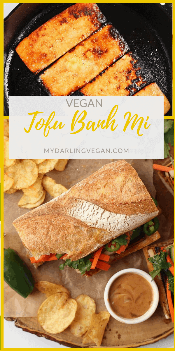 Vegan Tofu Banh Mi Sandwhich My Darling Vegan