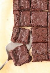 Vegan Brownies cut into squares