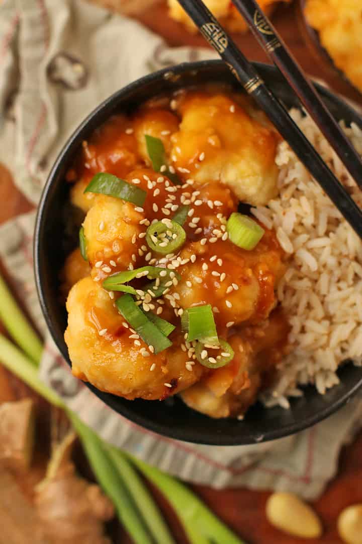 Baked Sticky Sesame Cauliflower