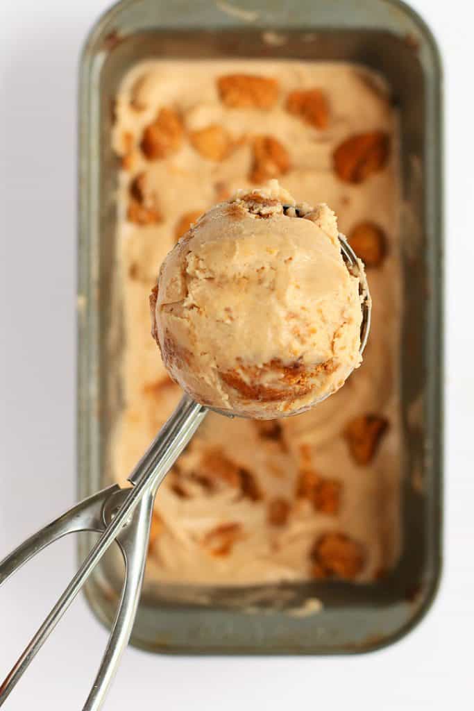 Snickerdoodle Ice Cream in an ice cream scoop