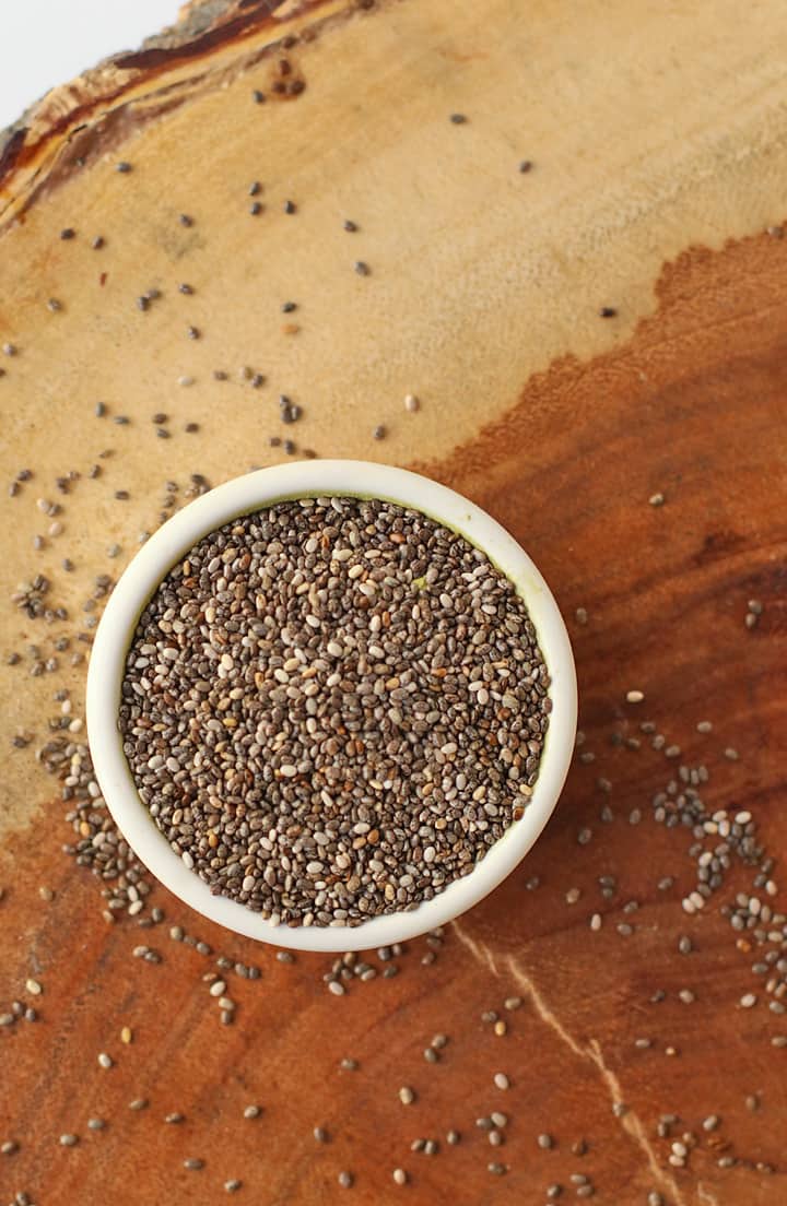 Bowl of chia seeds