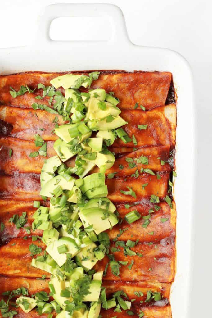 Black Bean and Kale Vegan Enchiladas