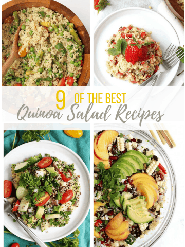 Enjoy these quick and simple vegan quinoa salads for a hearty and wholesome meal or side dish. From Southwest to Thai Peanut, there is a quinoa salad recipe for everyone.