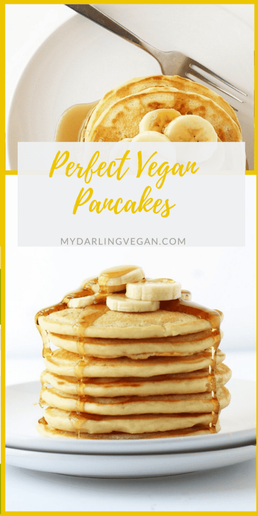 Wake up to these easy Vegan Pancakes. Light, fluffy, and slightly sweetened with maple syrup, this is a breakfast worth getting out of bed for. Ready in 10 minutes.