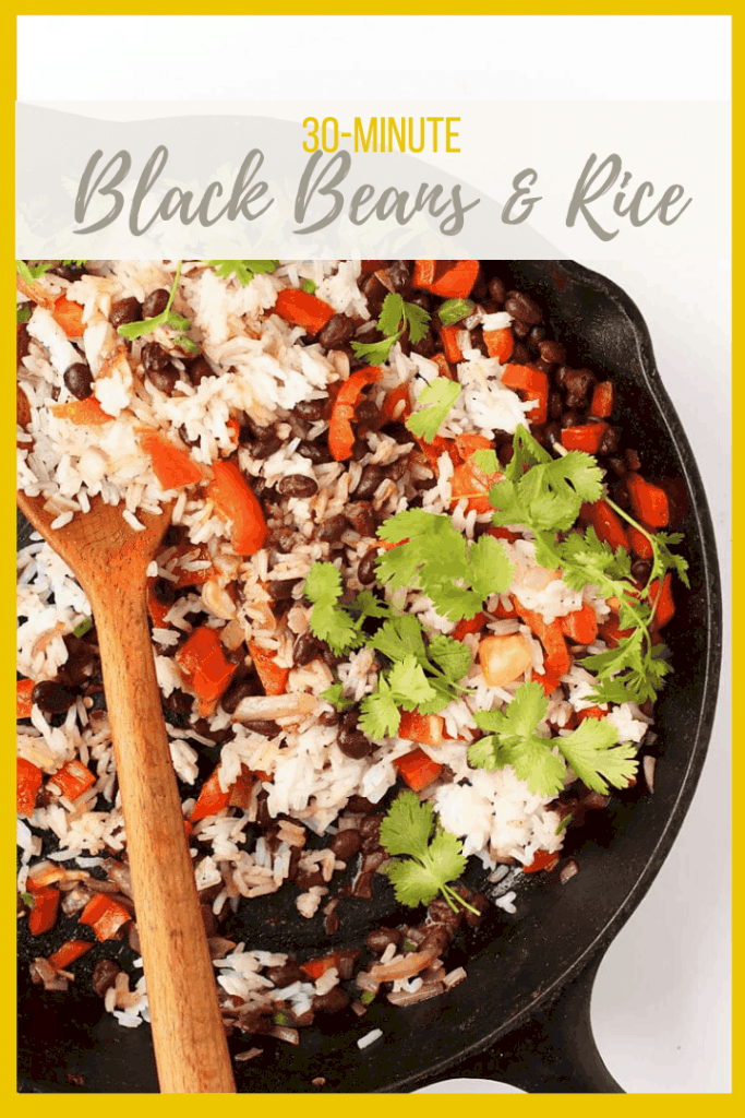 This 30-minute Black Beans and Rice recipe is filled with protein and packed with flavor for a wholesome vegan and gluten-free meal. Delicious and so easy to make, it should be part of your weekly rotation.