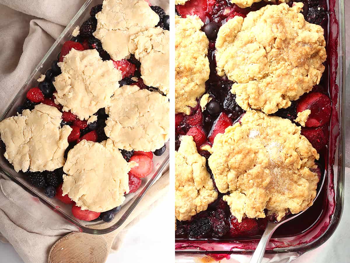 Vegan Cobbler fresh out of the oven