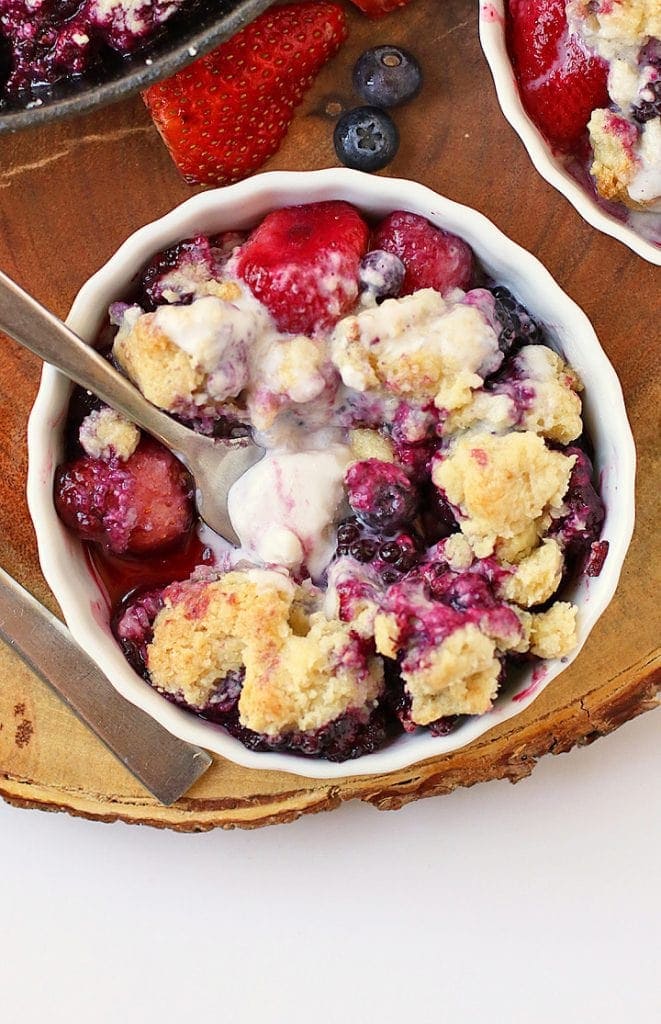 Homemade Mixed Berry Cobbler