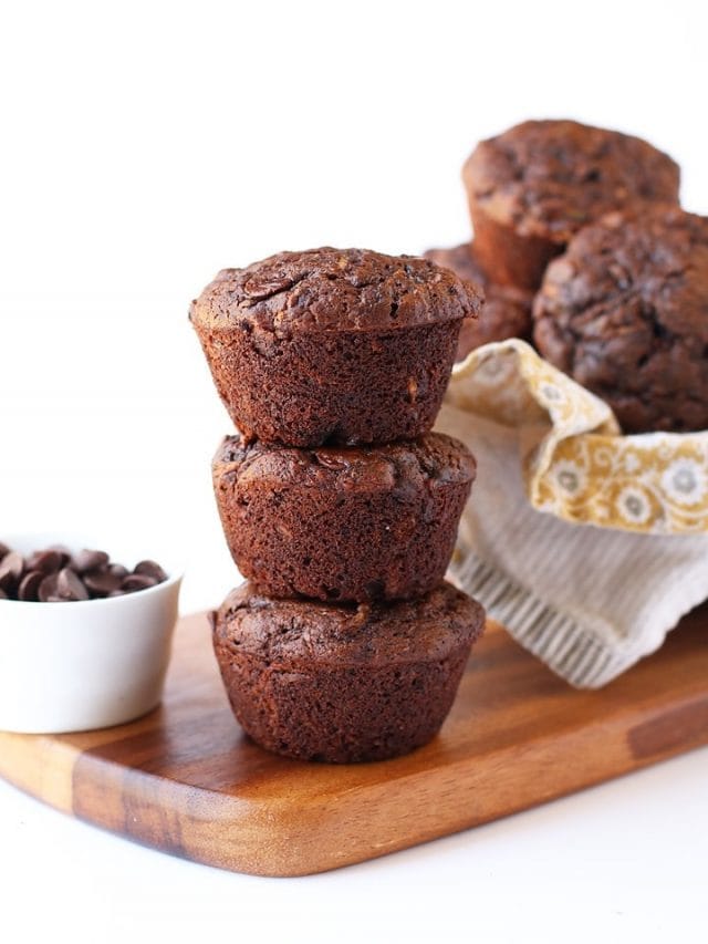 Double Chocolate Zucchini Muffins