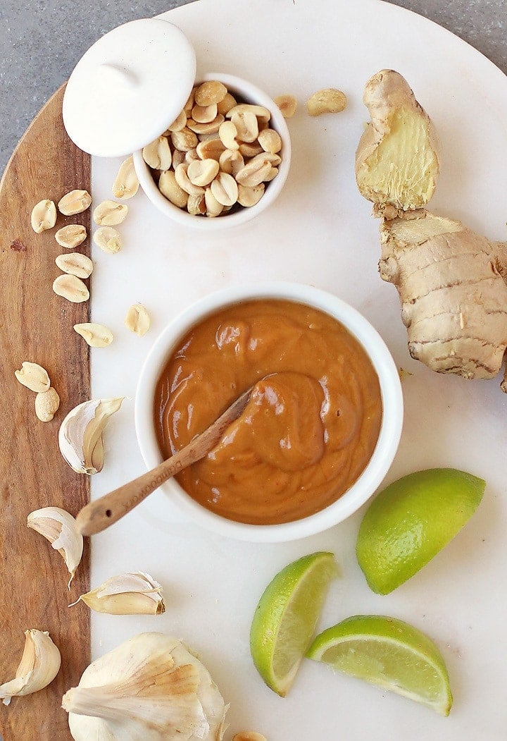 A bowl of Thai Peanut Sauce.