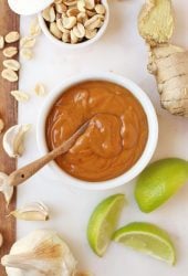A bowl of Thai Peanut Sauce.
