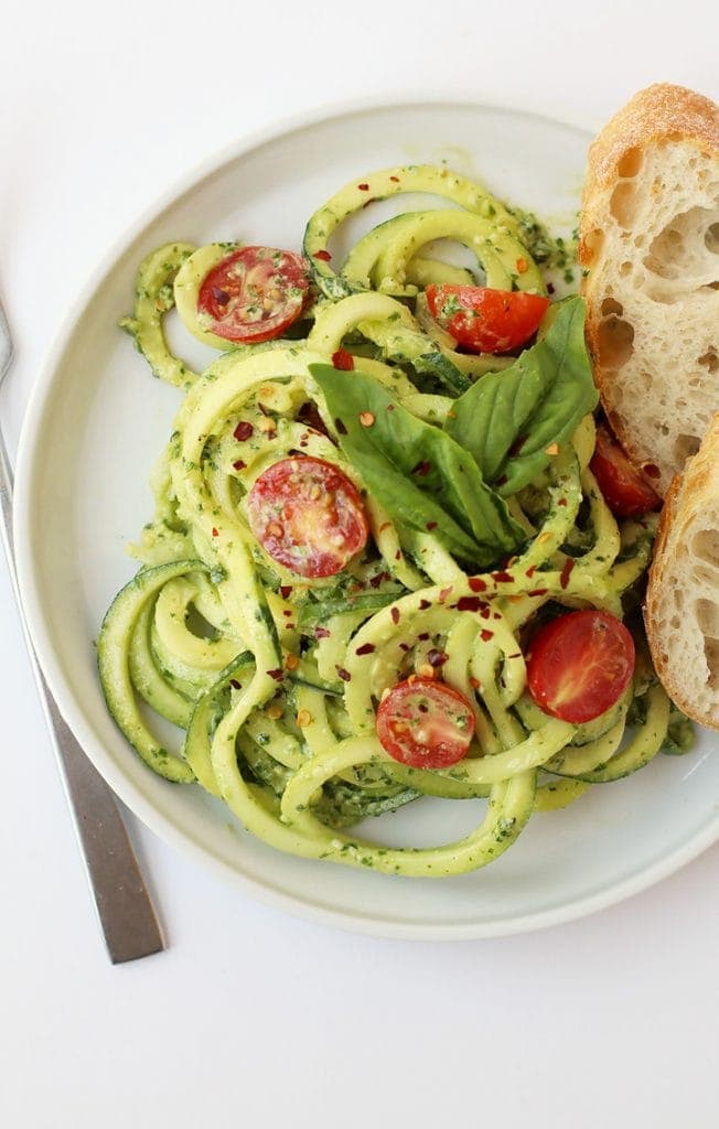 Zucchini Noodles with Pesto