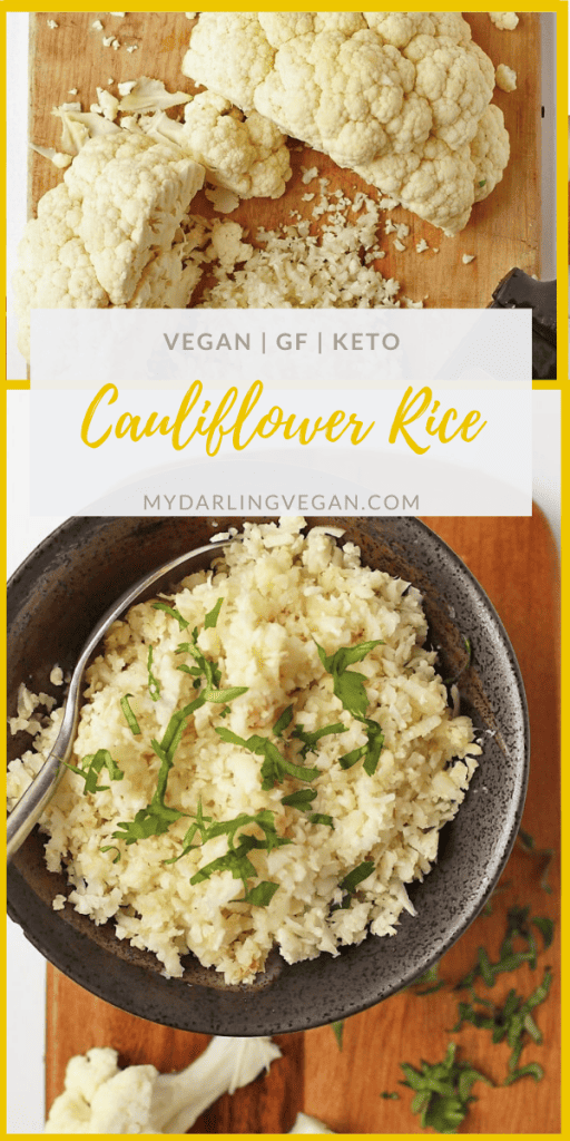 Learn how to make Cauliflower Rice with this easy step-by-step guide. With just 3 ingredients and less than 5 minutes, you could be eating a delicious and wholesome rice alternative immediately.