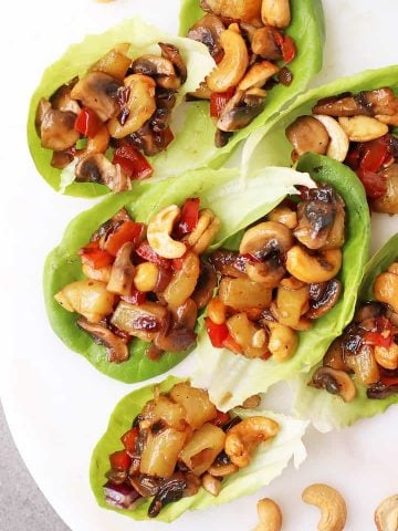 Mushroom Teriyaki Lettuce Wraps