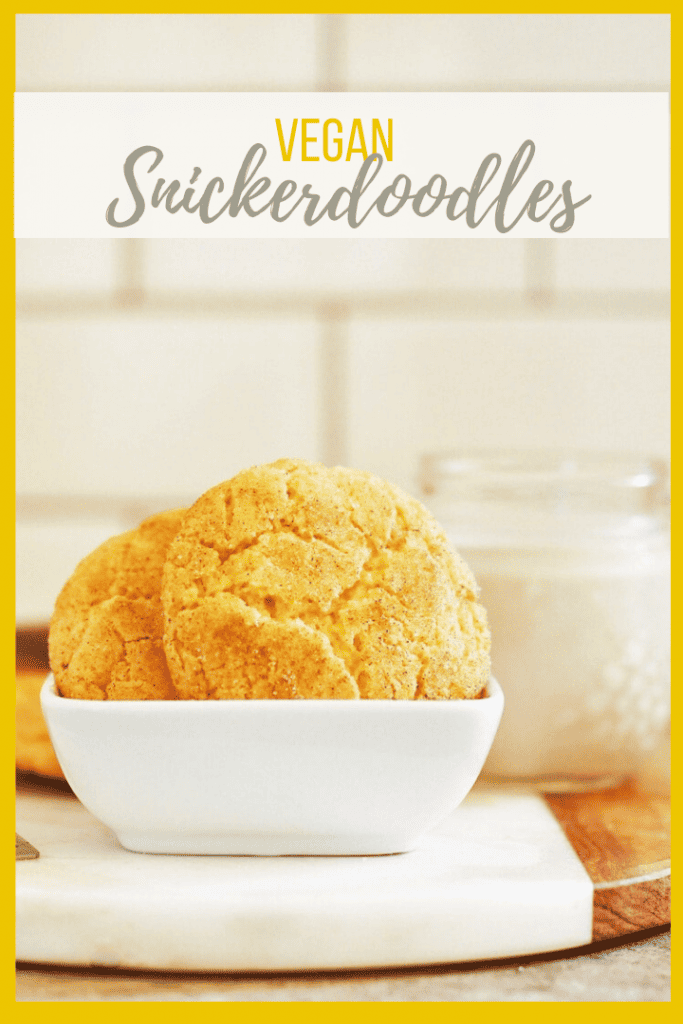 Start your season baking off with these deliciously spiced vegan snickerdoodles. A soft and chewy cookie with a perfectly crispy outside. Made in just 20 minutes!