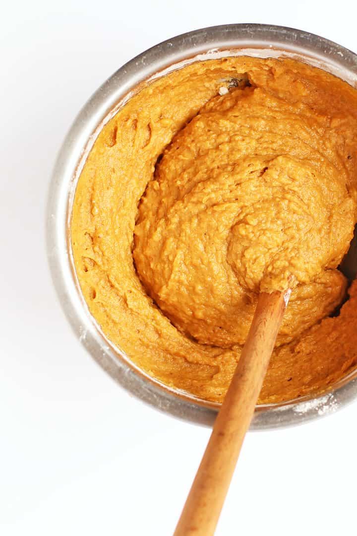 Batter for Vegan Pumpkin Muffins.