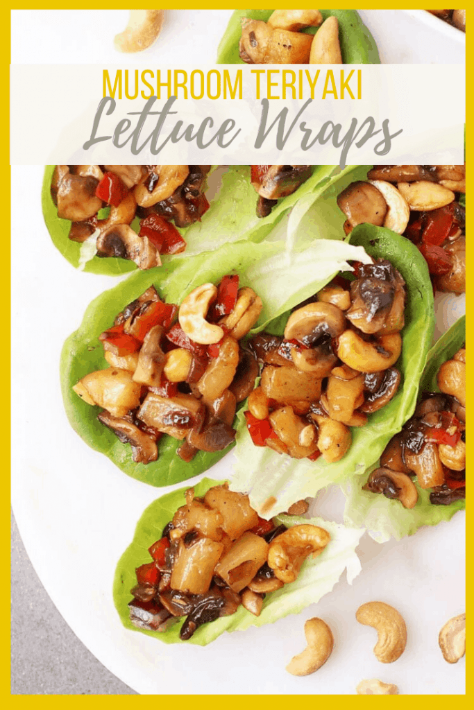 Vegan Lettuce Wraps with Mushroom Teriyaki for the perfect plant-based, gluten-free appetizer or side dish. Made in just 20 minutes for an easy recipe that everyone will love. 