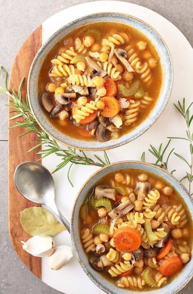 One-Pot Chickpea Vegetable Noodle Soup