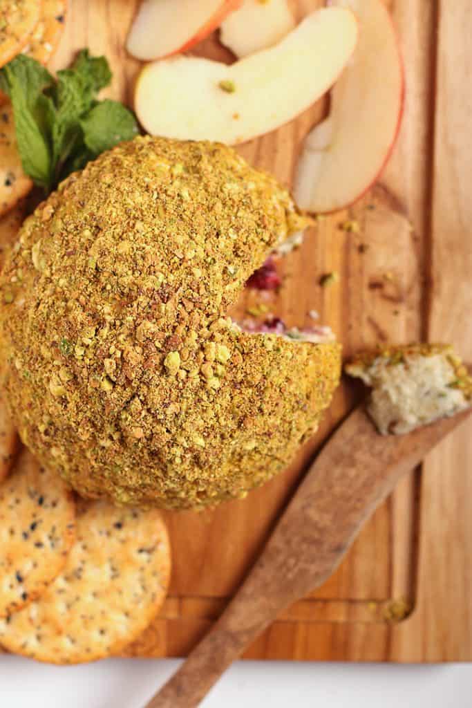 Pistachio Pomegranate Holiday Cheese Ball