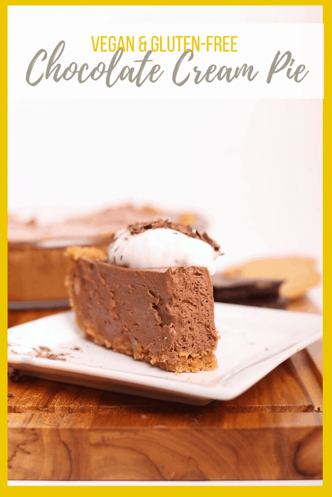 This creamy vegan chocolate pie is the perfect pie for your holidays. Made with a gluten-free graham cracker pie crust and with just 6 ingredients, it's a quick and easy dessert that the whole family can enjoy. Rich, decadent, and delicious! 