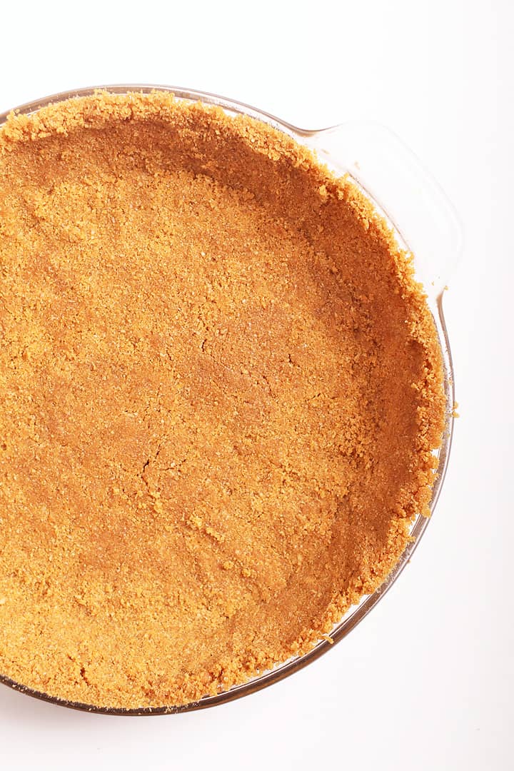 Graham Cracker pie crust in a pie pan