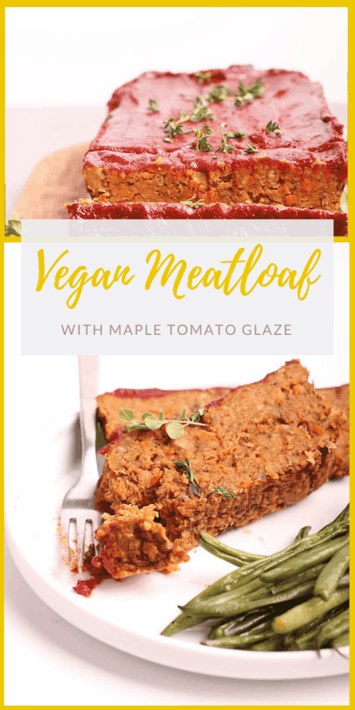 Make your holidays special with this vegan meatloaf. A lentil loaf filled with vegetables and spices. All topped with a maple tomato sauce for a delicious and seasonal plant-based entrée.