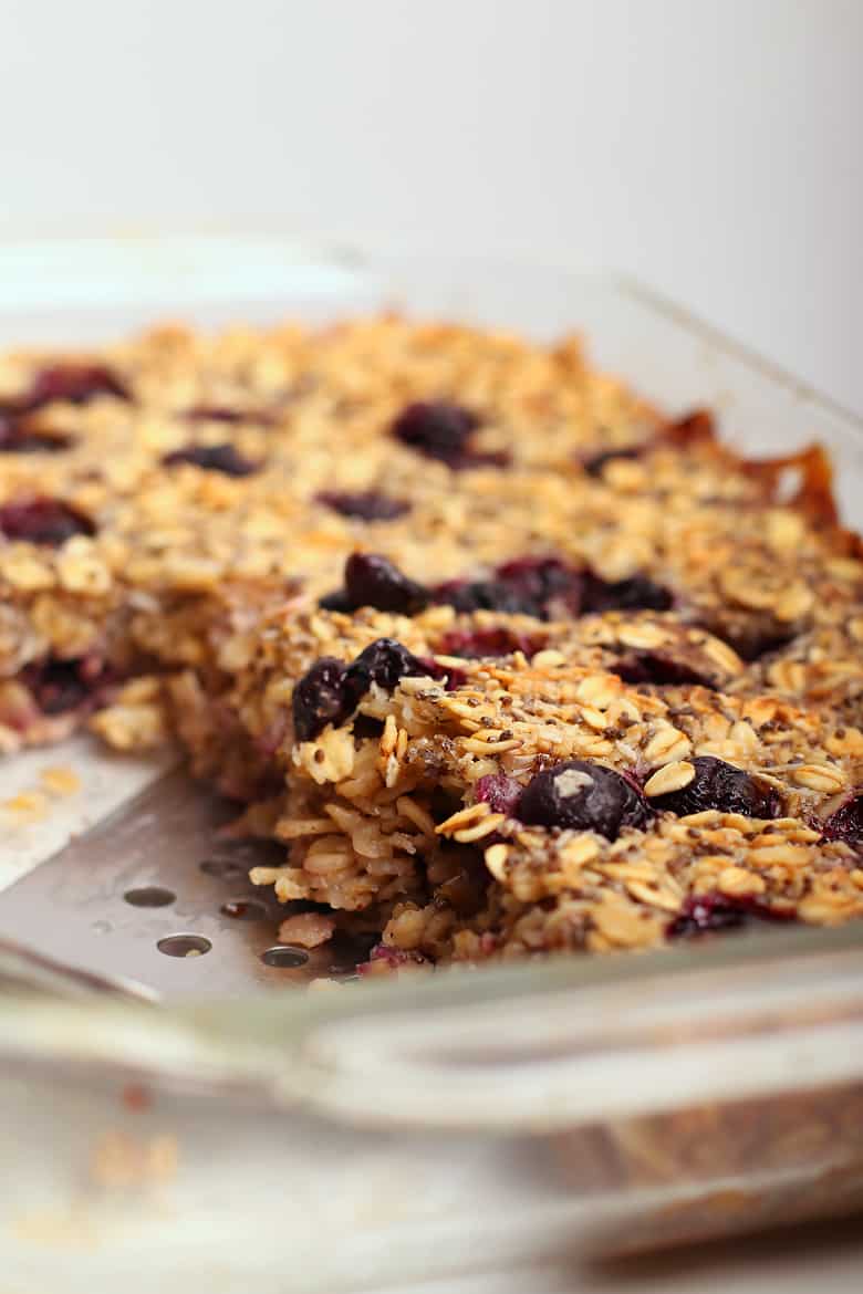 Blueberry and Coconut Baked Oatmeal | My Darling Vegan