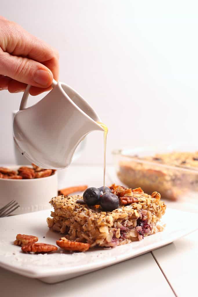 Blueberry and Coconut Baked Oatmeal