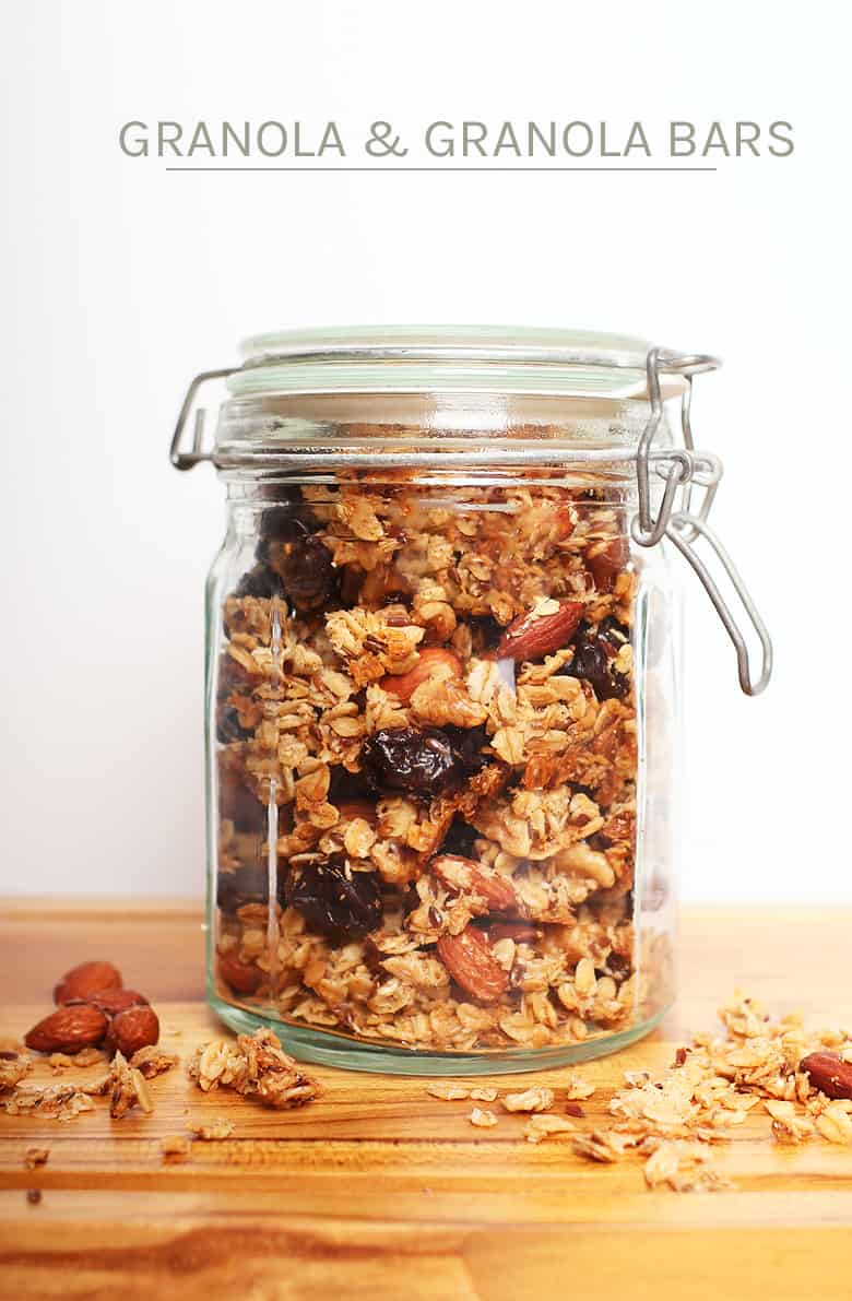 Jar of homemade granola