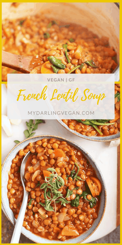 This One-Pot Lentil Soup Recipe is the perfect fall soup. Made with root vegetables, brown lentils, and fresh herbs, it's an easy, 30-minute, weeknight meal. 
