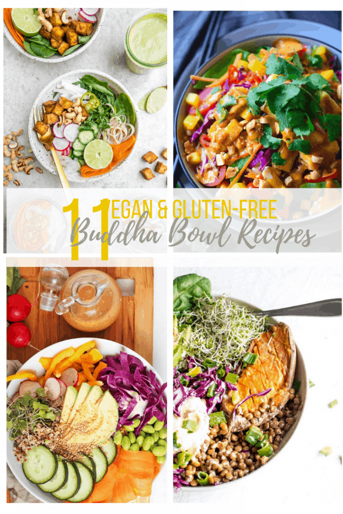 Eat healthy with these 11 wholesome and delicious buddha bowl recipes. Every recipe is vegan and gluten-free for a meal the whole family can enjoy. You'll find everything from Mexican to Thai-inspired, BBQ, and roasted vegetables alike! 