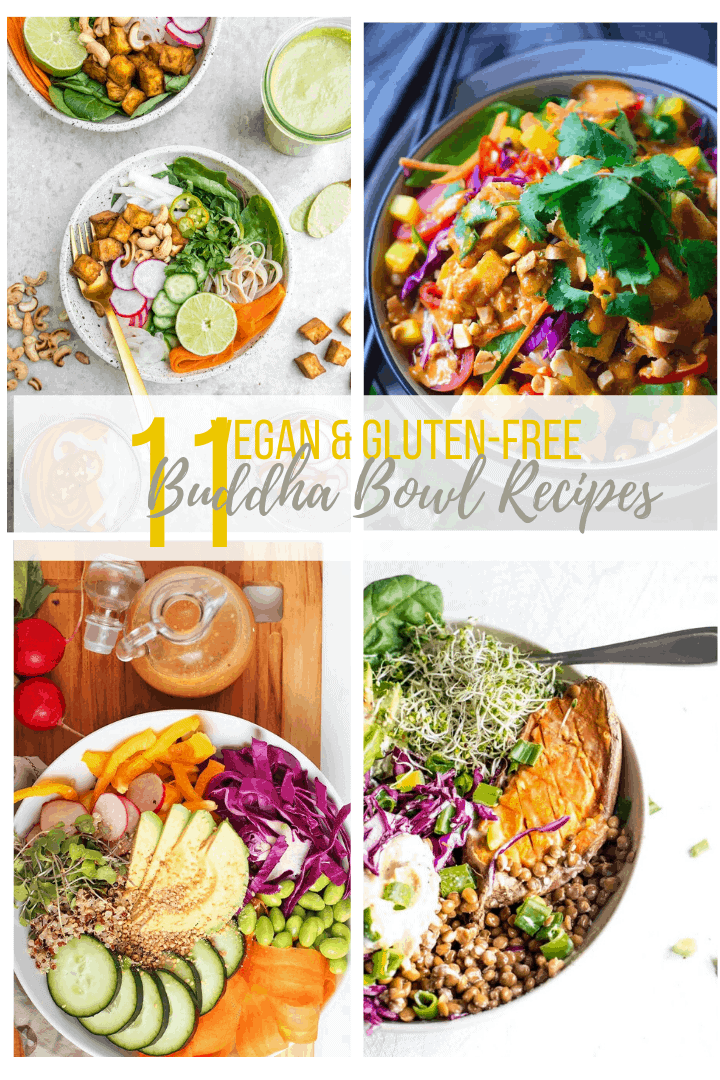 Eat healthy with these 11 wholesome and delicious buddha bowl recipes. Every recipe is vegan and gluten-free for a meal the whole family can enjoy. You'll find everything from Mexican to Thai-inspired, BBQ, and roasted vegetables alike! 