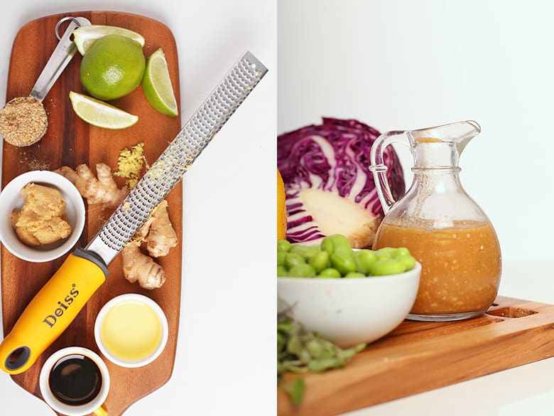 Sesame Ginger Sauce in glass vase