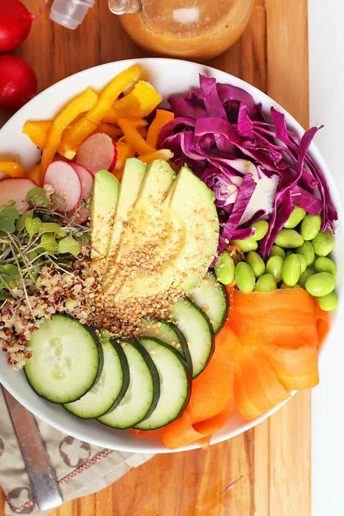 Finished recipe in a white bowl