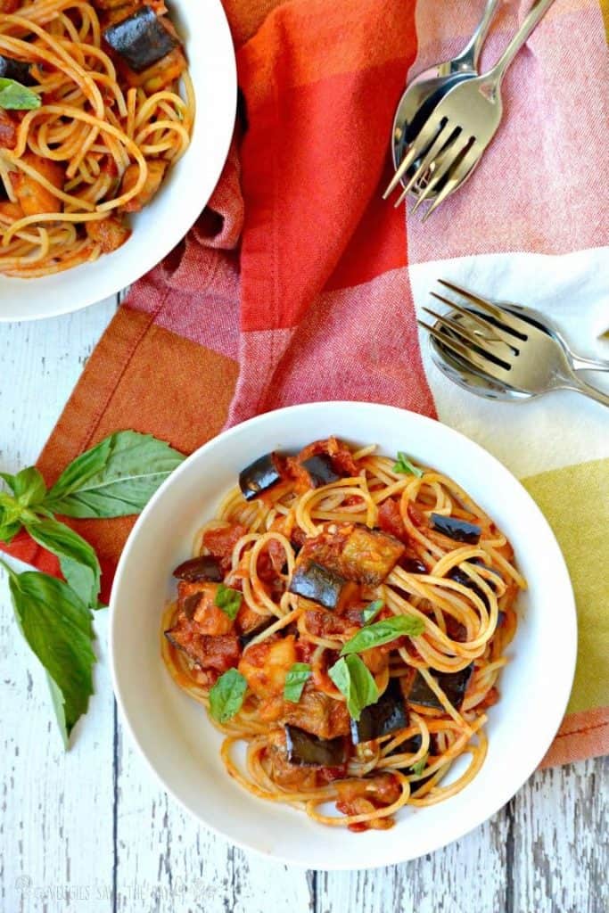 Eggplant Bolognese Pasta