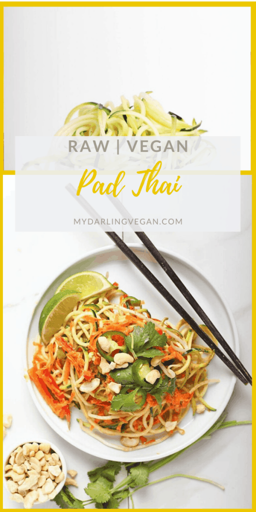 Raw Pad Thai with Thai Almond Sauce | My Darling Vegan