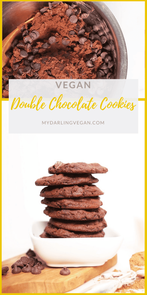 These ultra-fudgy, super chewy, vegan chocolate cookies are made even better with melt-in-your-mouth chocolate chips in every bite. Made in under 30 minutes for a DELICIOUS vegan cookie. Beware, these cookies are highly addictive!