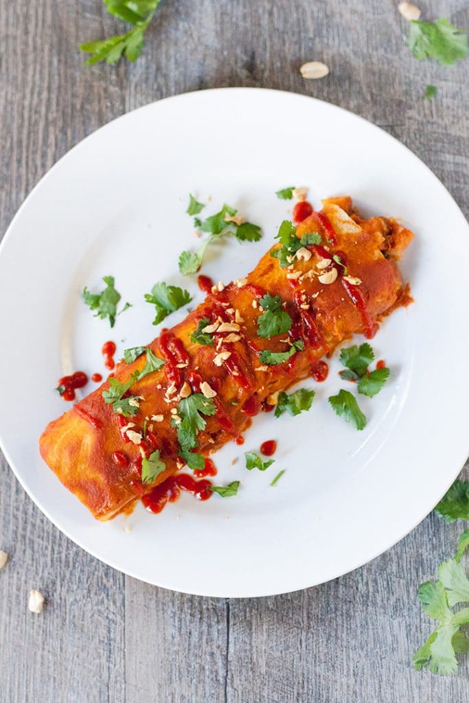 Sweet Potato and Peanut Enchiladas 