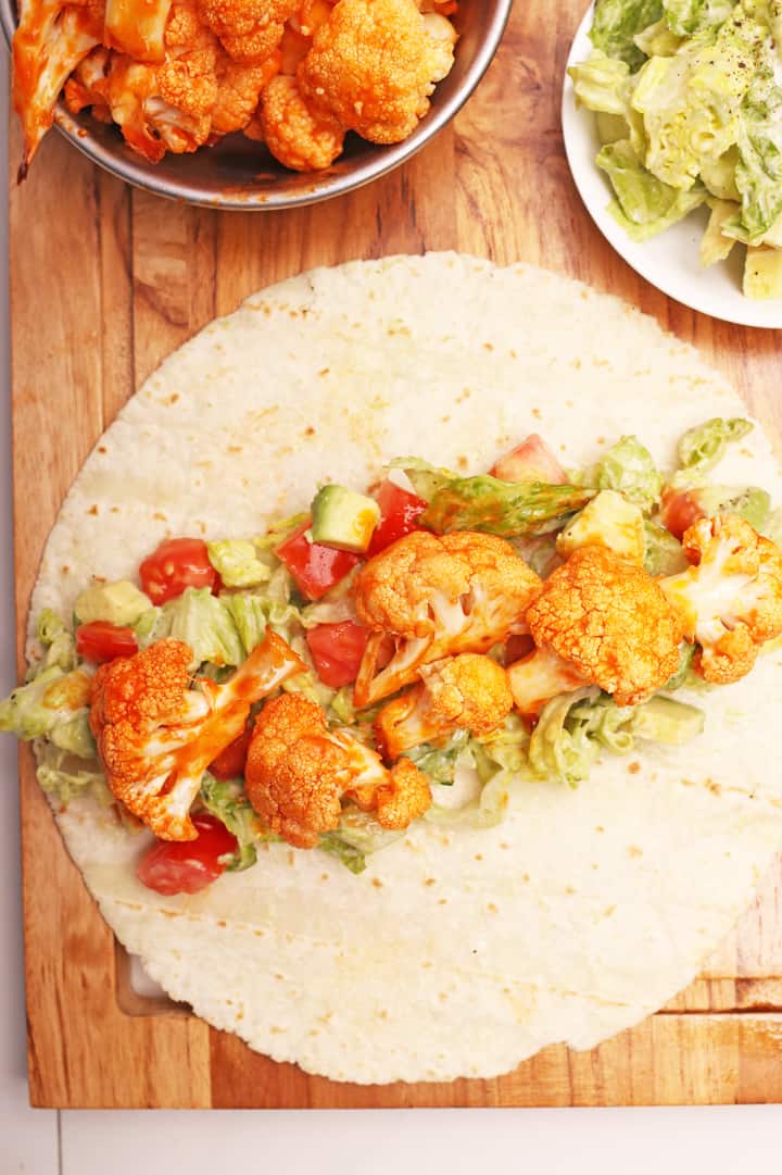 Buffalo Cauliflower Wrap 