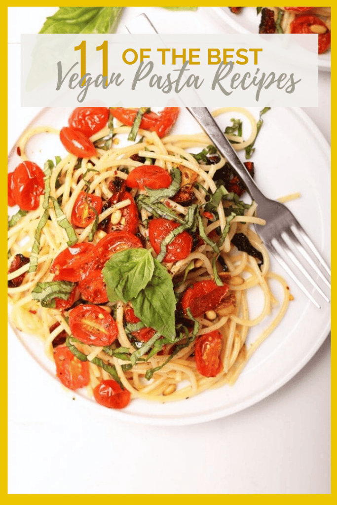 11 of the best vegan pasta recipes all in one place! From Creamy Alfredo Pasta to Pasta Caprese, there is a recipe for everyone. All recipes made in 30 minutes for quick and delicious weeknight meals.  