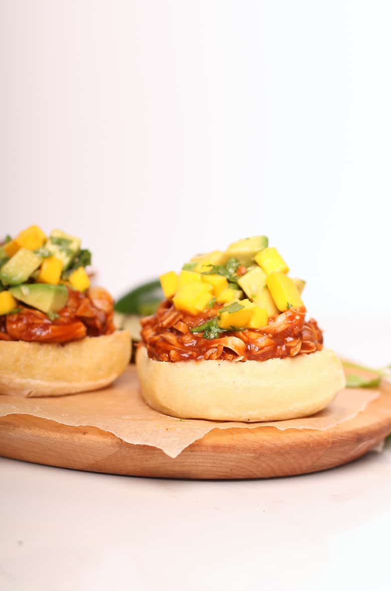 Open-faced BBQ Jackfruit Sandwiches