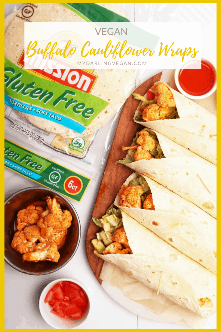 Gluten Free Buffalo Cauliflower Wraps My Darling Vegan