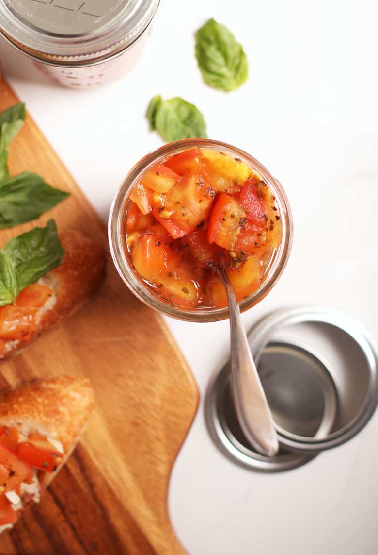 Tomato Bruschetta in a jar
