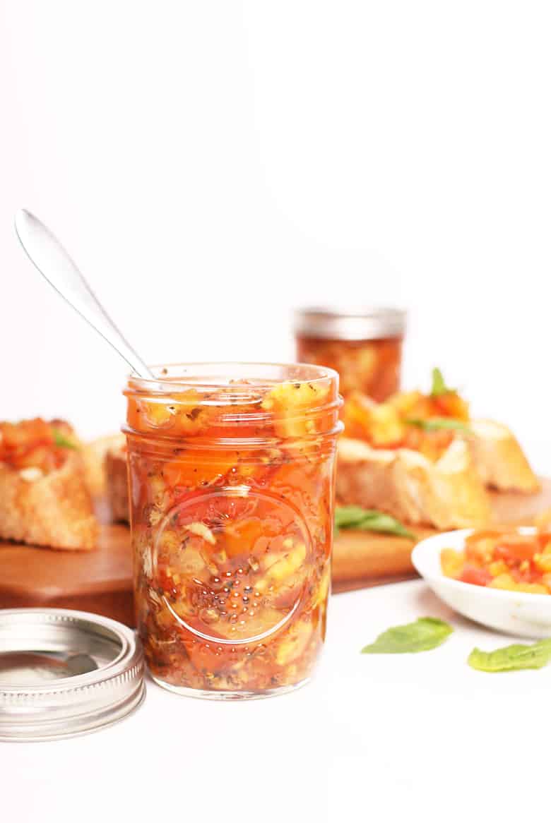 Tomato Bruschetta in a jar