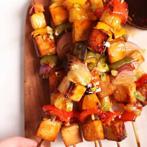 Hawaiian Teriyaki Tofu Skewers My Darling Vegan